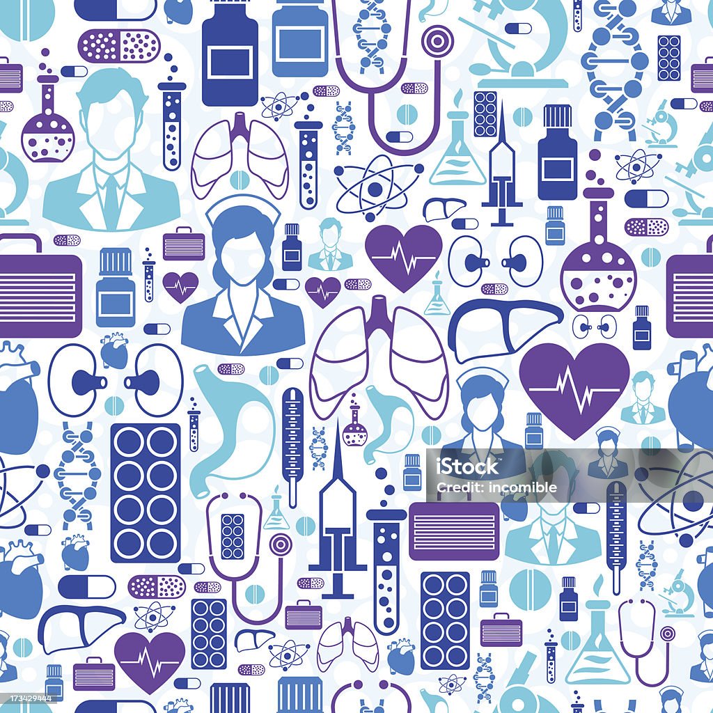 Medical and health care seamless pattern. Abstract stock vector