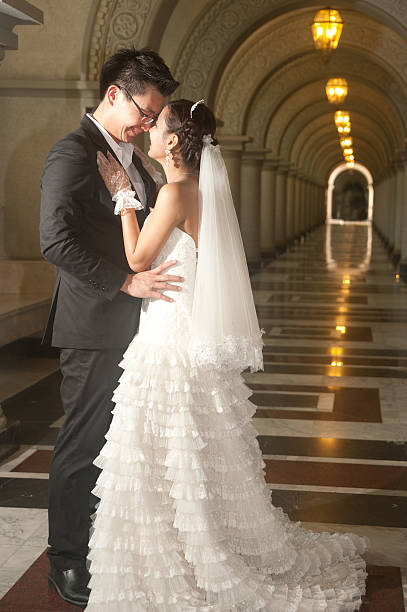 istock Happy bride and groom 173434886
