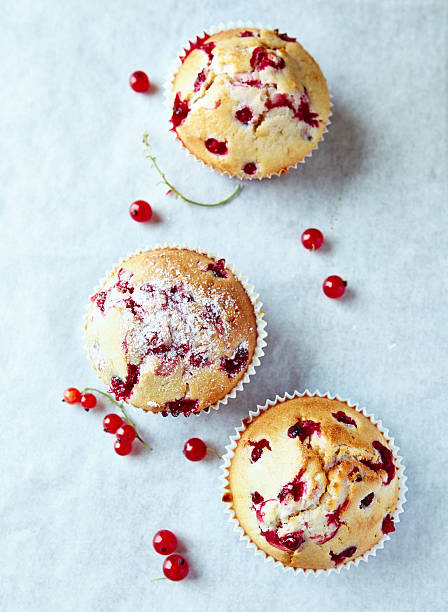 Red Currant Muffins stock photo