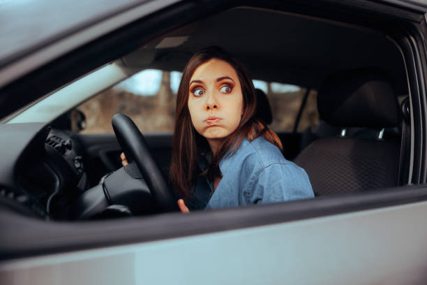 istock Stressed Woman Driving on the Road Feeling Anxious 1734387273