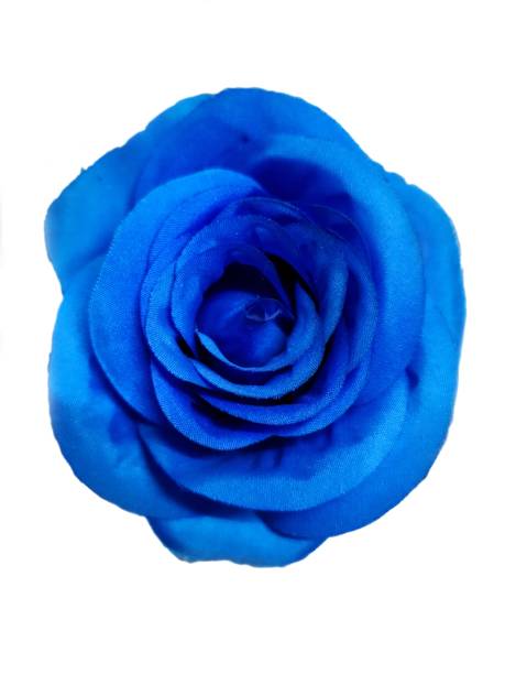 istock blue rose made of cloth on white background 1734387825