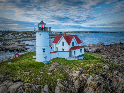 The Cape Neddick Light is a lighthouse in Cape Neddick, York, Maine.  In 1874 Congress appropriated $15,000 to build a light station at the \
