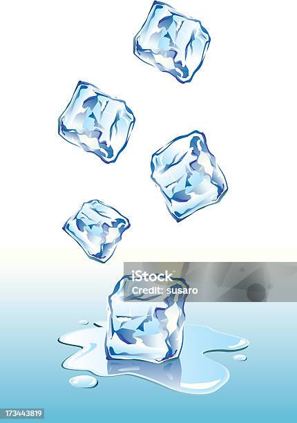 Cubes De Glace Tomber Vecteurs libres de droits et plus d'images vectorielles de Cool - Cool, Froid, Glace