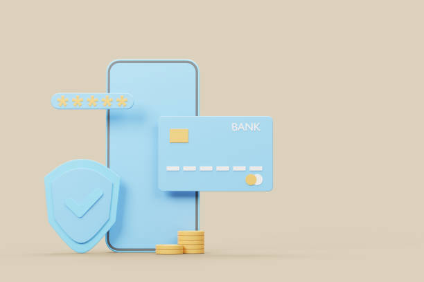 istock Account protection. Online payments and banking secure . 3d rendering. 1734582816
