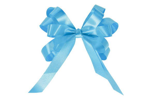 istock light blue gift bow ribbon isolated on white background 1734593268