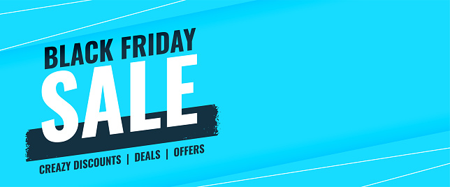 black friday crazy sale offer banner shop now for best deal vector