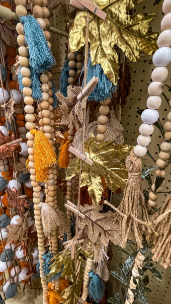 istock Fall holiday garland for decoration in a retail store 1734666106