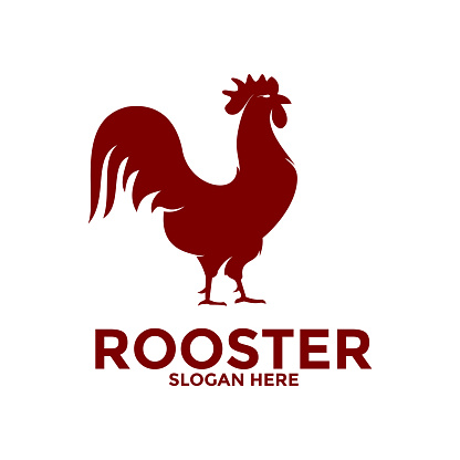 Rooster logo design vector, creative Roster icon logo template