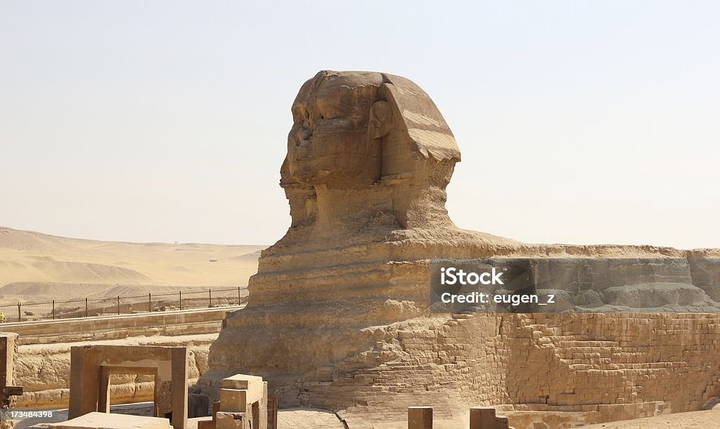 Wielki Sfinks w Gizie, Kair, Egipt. - Zbiór zdjęć royalty-free (Afryka)