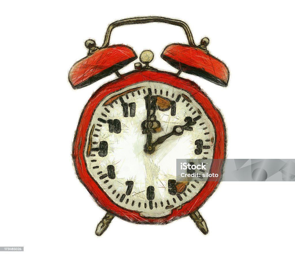 Antiguo reloj despertador - Ilustración de stock de Clip Art libre de derechos