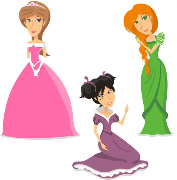 Vector illustration of Princess Queen Collection