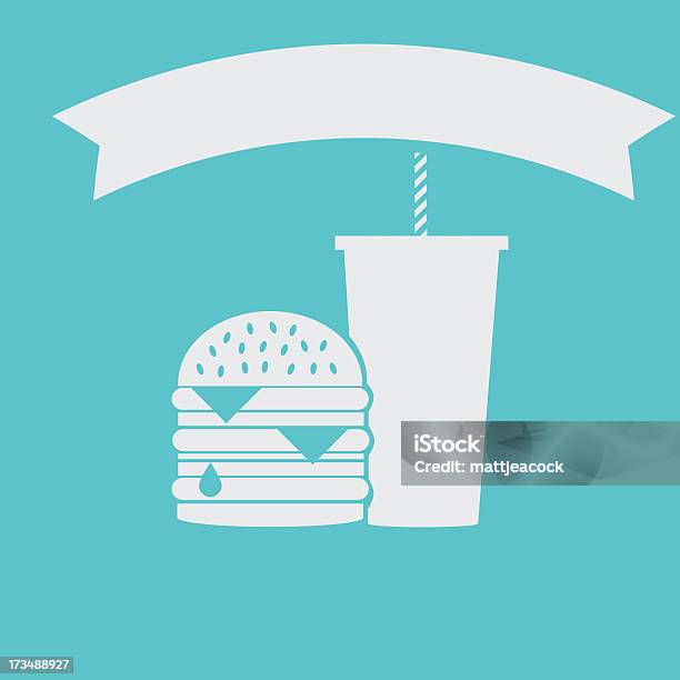 Banner De Comida Rápida - Arte vetorial de stock e mais imagens de Alimentação Não-saudável - Alimentação Não-saudável, Bebida, Carne
