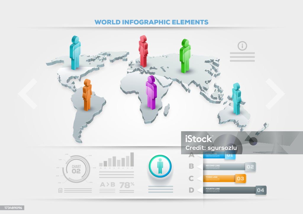 Modèle de conception infographie personnes - clipart vectoriel de Adulte libre de droits