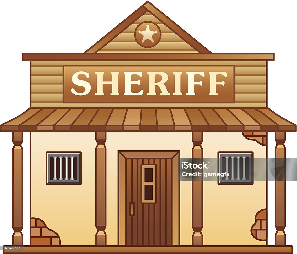 Wild West Shérif "s office - clipart vectoriel de Architecture libre de droits