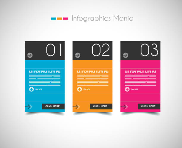 Infographic design template Infographic design template with paper tags. Ideal to display information, ranking and statistics with orginal and modern style. www illustrations stock illustrations