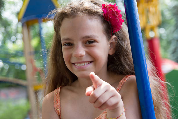 istock Llittle girl pointing a finger at you 173490511