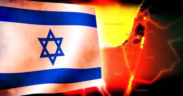 istock Conflict between Israel and Palestine banner illustration 1734918719