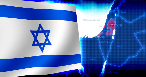 istock Conflict between Israel and Palestine banner illustration 1734918743