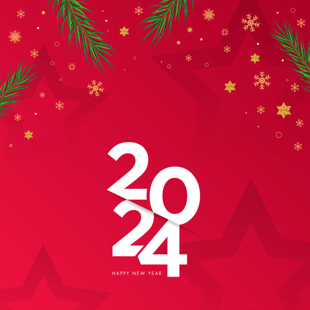 istock 2024. Happy New Year. Abstract numbers on background vector illustration. Holiday design for greeting card, invitation, calendar, etc. vector stock illustration 1734946440