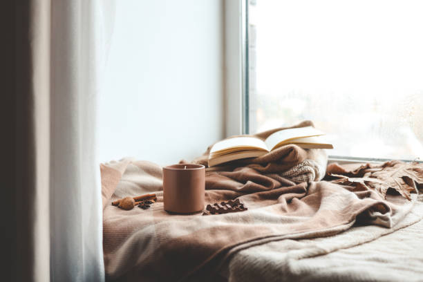 istock Autumn composition on the windowsill in a home interior 1734949600