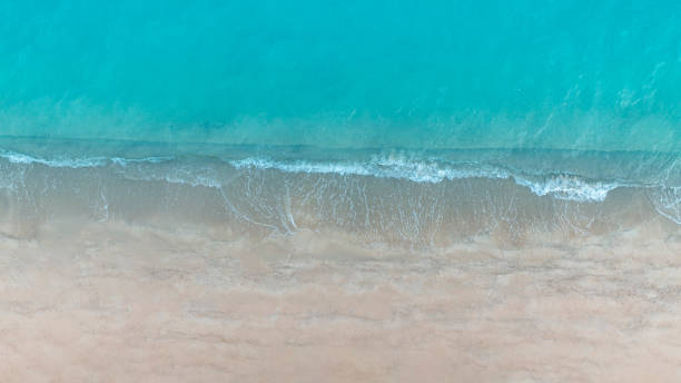 istock Beach Wave water in the Tropical summer beach with  sandy beach background 1734975381