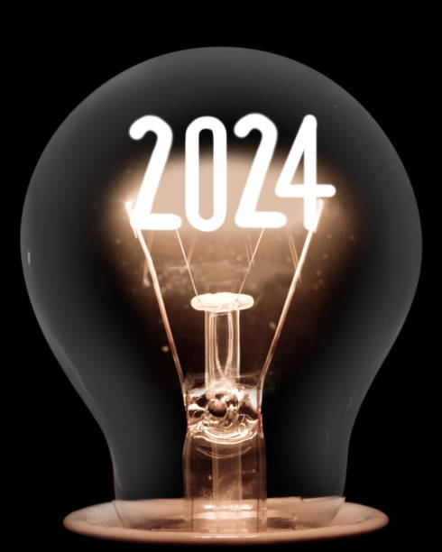 istock Light Bulb with New Year 2024 1734975390