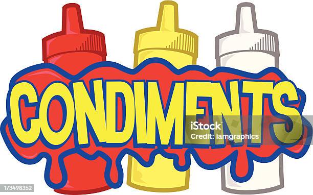 Condiments Stock Illustration - Download Image Now - Blue, Bottle, Condiment