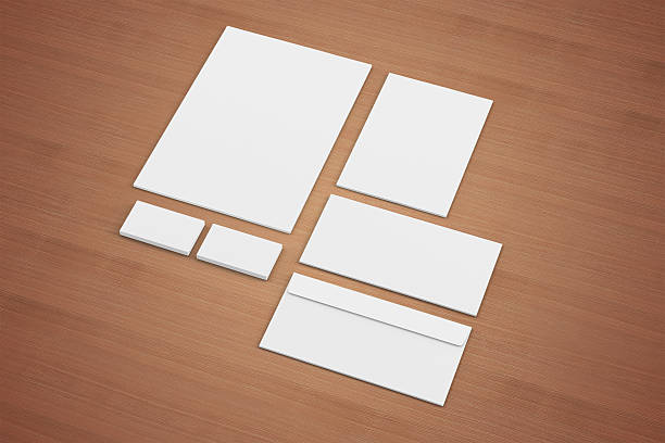 istock Blank stationery on wooden background 173498819