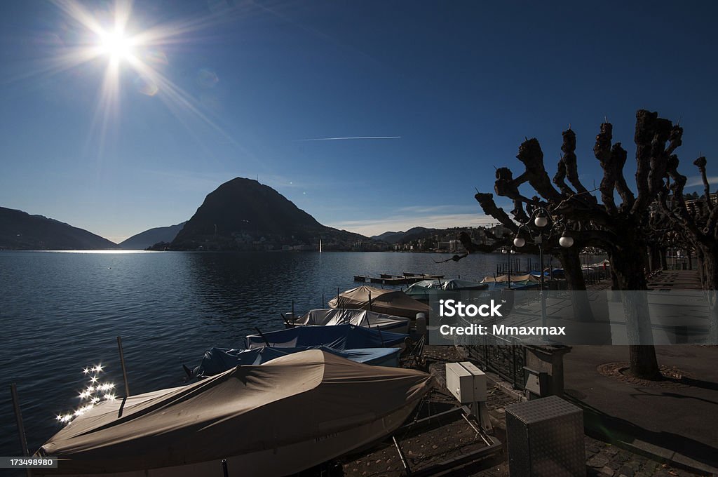 Sonne auf den See - Lizenzfrei Alpen Stock-Foto