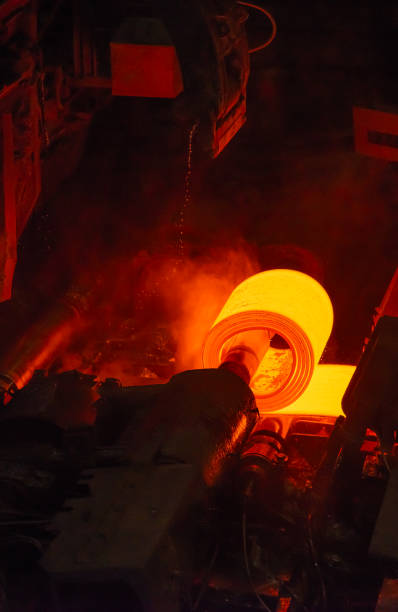 istock Hot steel slab roll. 1735039423