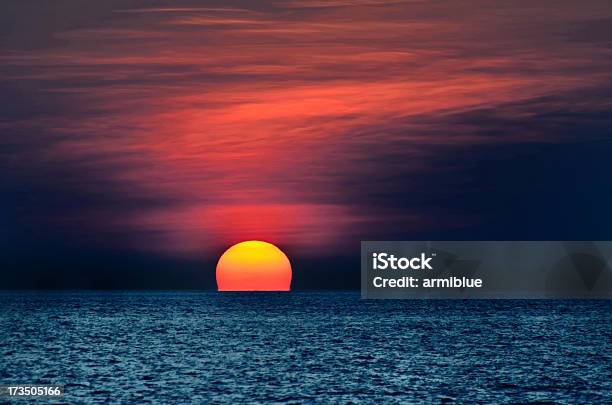 Dramatic Sunset On The Sea Stock Photo - Download Image Now - Sunset, Above, Backgrounds