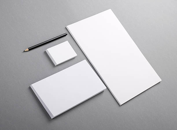 istock Blank basic stationery. Letterhead flat, business card, envelope, pencil. 173505395