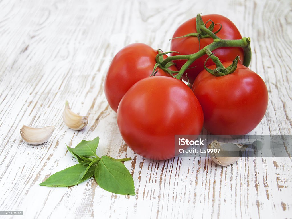 Tomate, Manjericão e Alho - Royalty-free Alho Foto de stock