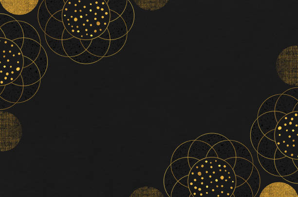 istock Japanese washi paper background with floral frame illustration 1735088032