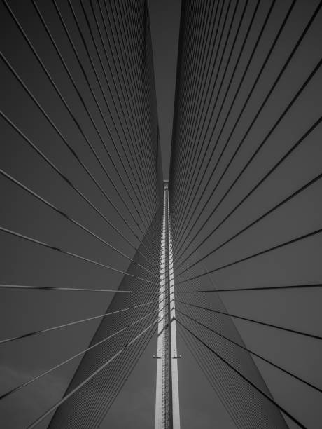 istock Cable-stayed bridge between Castile and La Mancha. Talavera de la Reina, Toledo. 12Cable-stayed bridge of Castilla - La Mancha. Talavera de la Reina, Toledo. 12 1735092864