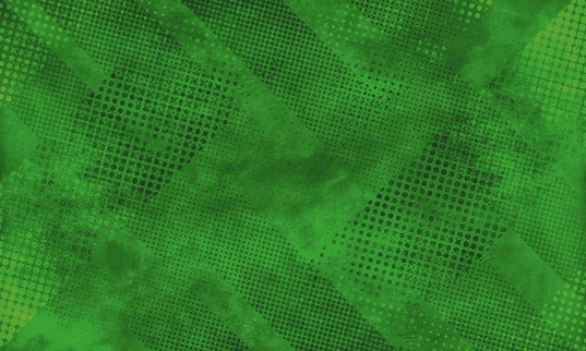 Green abstract background. Diagonal cross lines halftone design