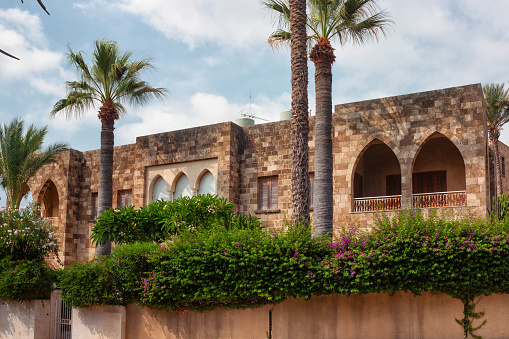 View of the one of the buildings in the historic city of Byblos. Lebanon.
