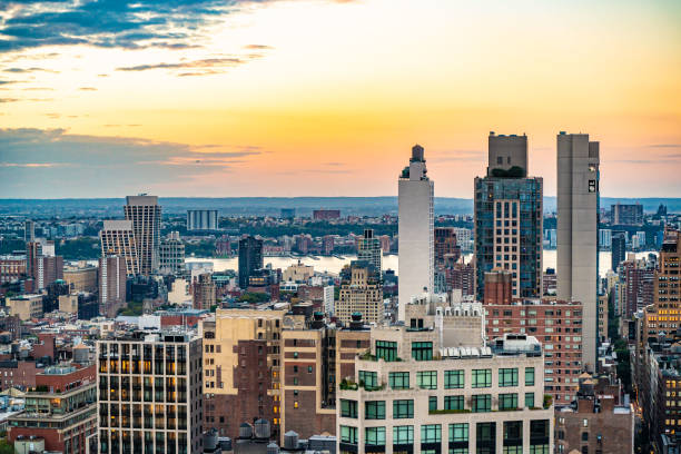 istock Sunset view across New York City Manhattan 1735247919