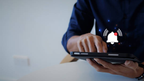 istock Concept of Remote online alerts on the Application. 1735309012