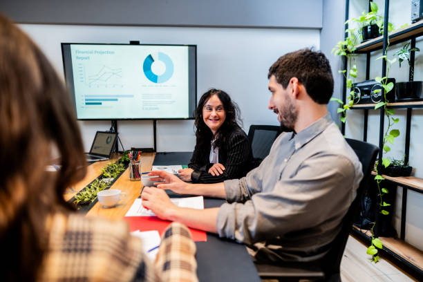 istock Coworkers talking in the meeting room 1735360985