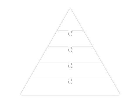 isolated pyramid hierarchy with clipping path