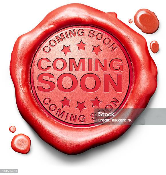 Próximamente Pronto Foto de stock y más banco de imágenes de Coming soon - letrero en inglés - Coming soon - letrero en inglés, Comunicado, Etiqueta