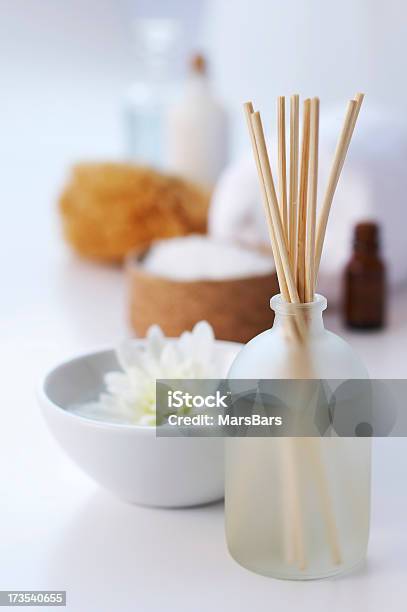 Spa Aromatherapy On White Stock Photo - Download Image Now - Bathroom, Scented, Air Freshener