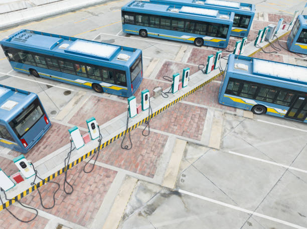 istock Urban public transportation electric bus 1735407036