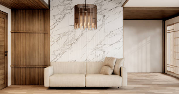 istock Sofa furniture and modern room interior design minimal.3D rendering 1735408792