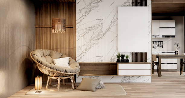 istock Sofa furniture and modern room interior design minimal.3D rendering 1735408848