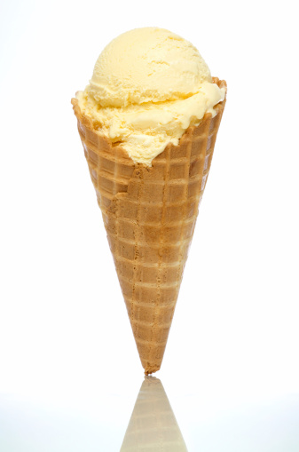 Barquilla de helado de vainilla photo