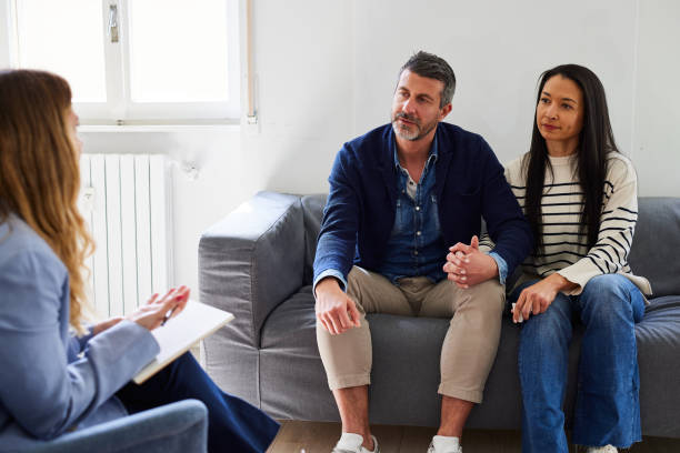istock Psychologist guiding couple in resolving marriage issues 1735412721