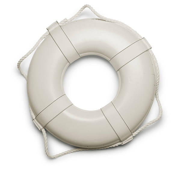 ホワイト lifepreserver 白い背景に - life belt nautical vessel life jacket buoy ストックフォトと画像