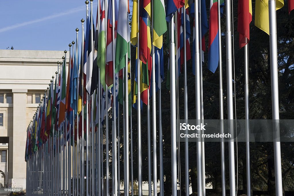Флаги Организации Объединенных Наций - Стоковые фото Без людей роялти-фри